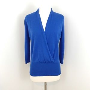 The Limited Faux Wrap Top Blue